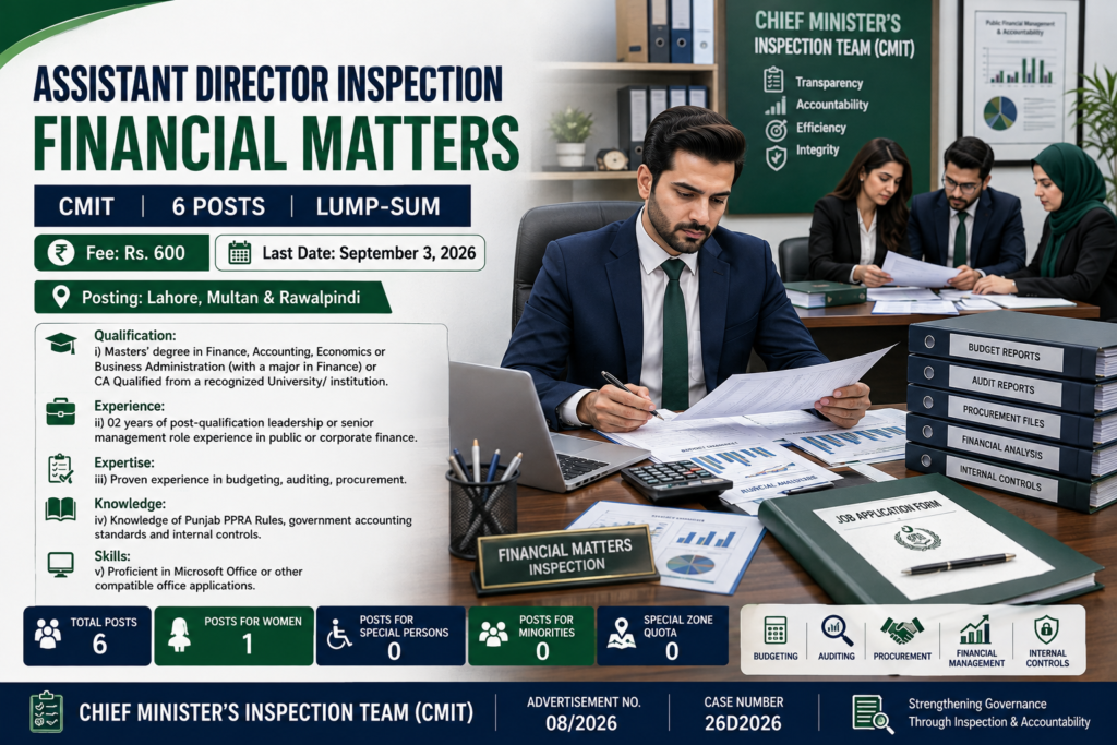 Assistant Director Inspection (Financial Matters) Jobs 2026: Eligibility and Application Guide