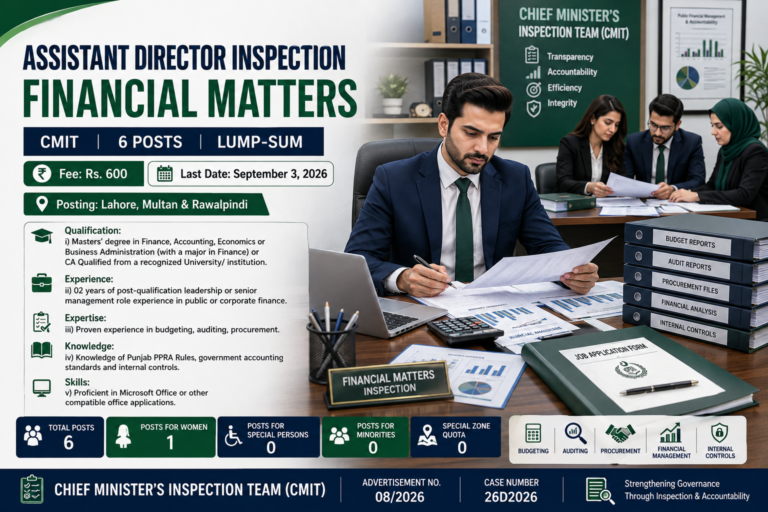 Assistant Director Inspection (Financial Matters) Jobs 2026: Eligibility and Application Guide
