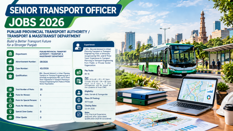 Punjab Senior Transport Officer Jobs 2026: Eligibility, Qualifications, Experience and Application Guide